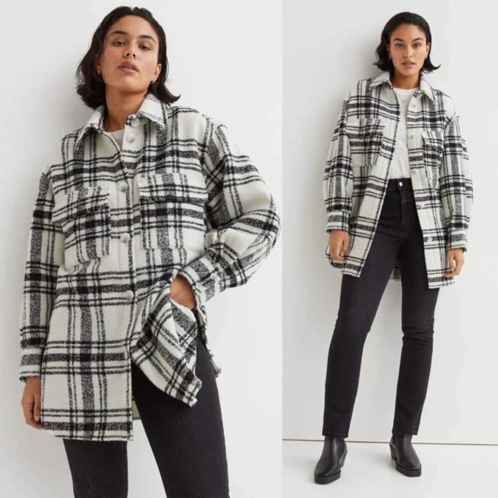 H&M | Plaid Shacket - Picture 1 of 8